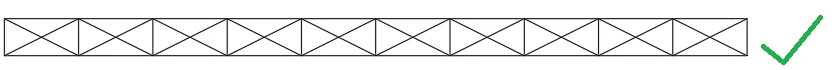 Statically indeterminate parallel-chord truss