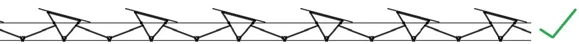Statically determinate Warren parallel-chord truss